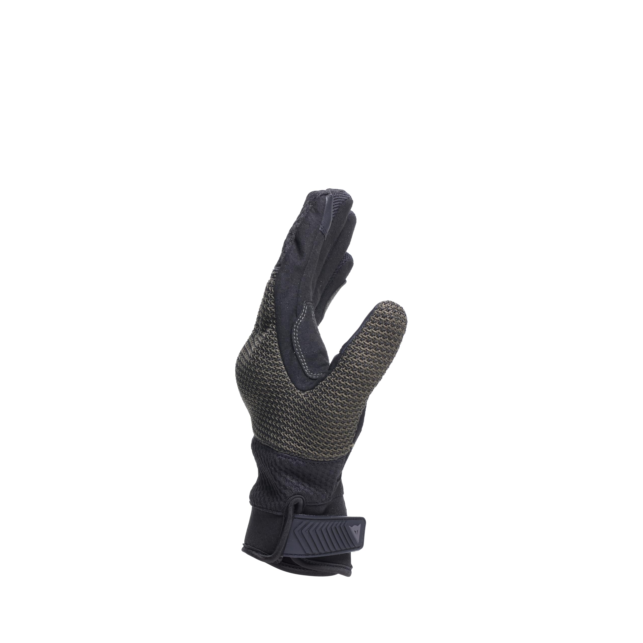 Dainese - Torino Gloves, Guantes Moto Textiles con Protectores de Nudillos, Compatibles con Pantallas Táctiles, Guantes de Moto para Hombre S, Negro/Hoja de Parra