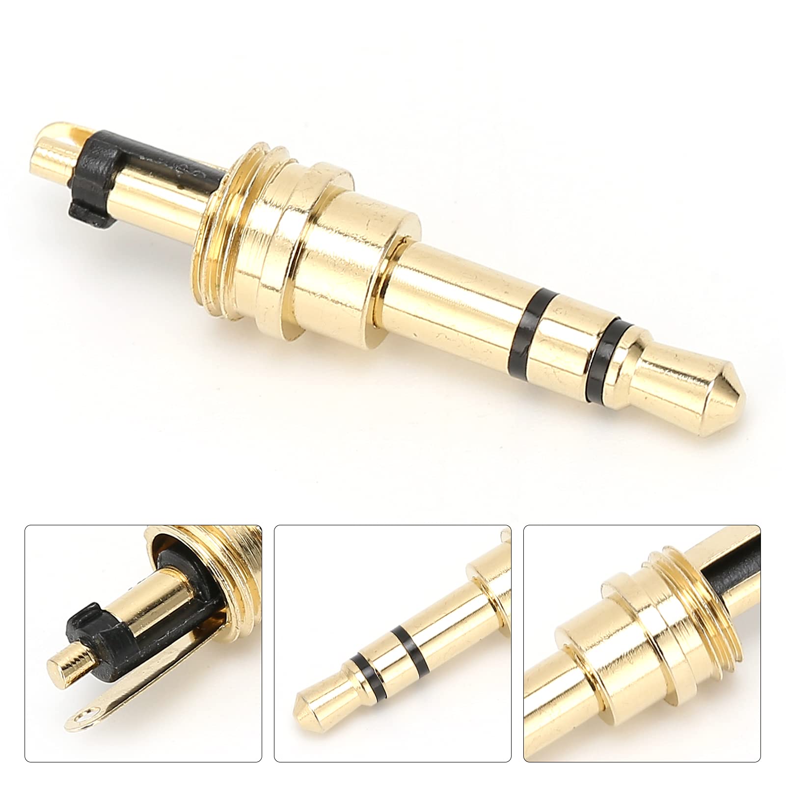Adaptateur de Prise Jack stéréo 3,5 mm à 3 Broches plaqué Or, Accessoire de réparation et de Remplacement pour écouteurs et câbles Audio DIY, Lot de 100 Prises Jack soudées en