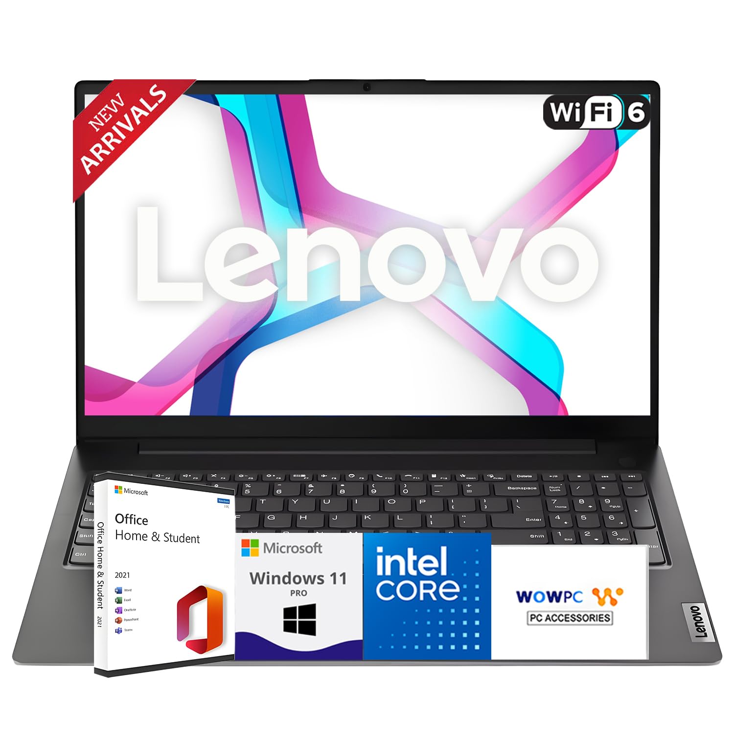 Latest Ideapad Laptop with 1-Year Microsoft Office 365, Intel Powerful Processors, 15.6" FHD LED Display, 36GB RAM, 1TB SSD, Privacy Shutter Camera, Long Battery Life, Windows 11 Pro, WOWPC USB