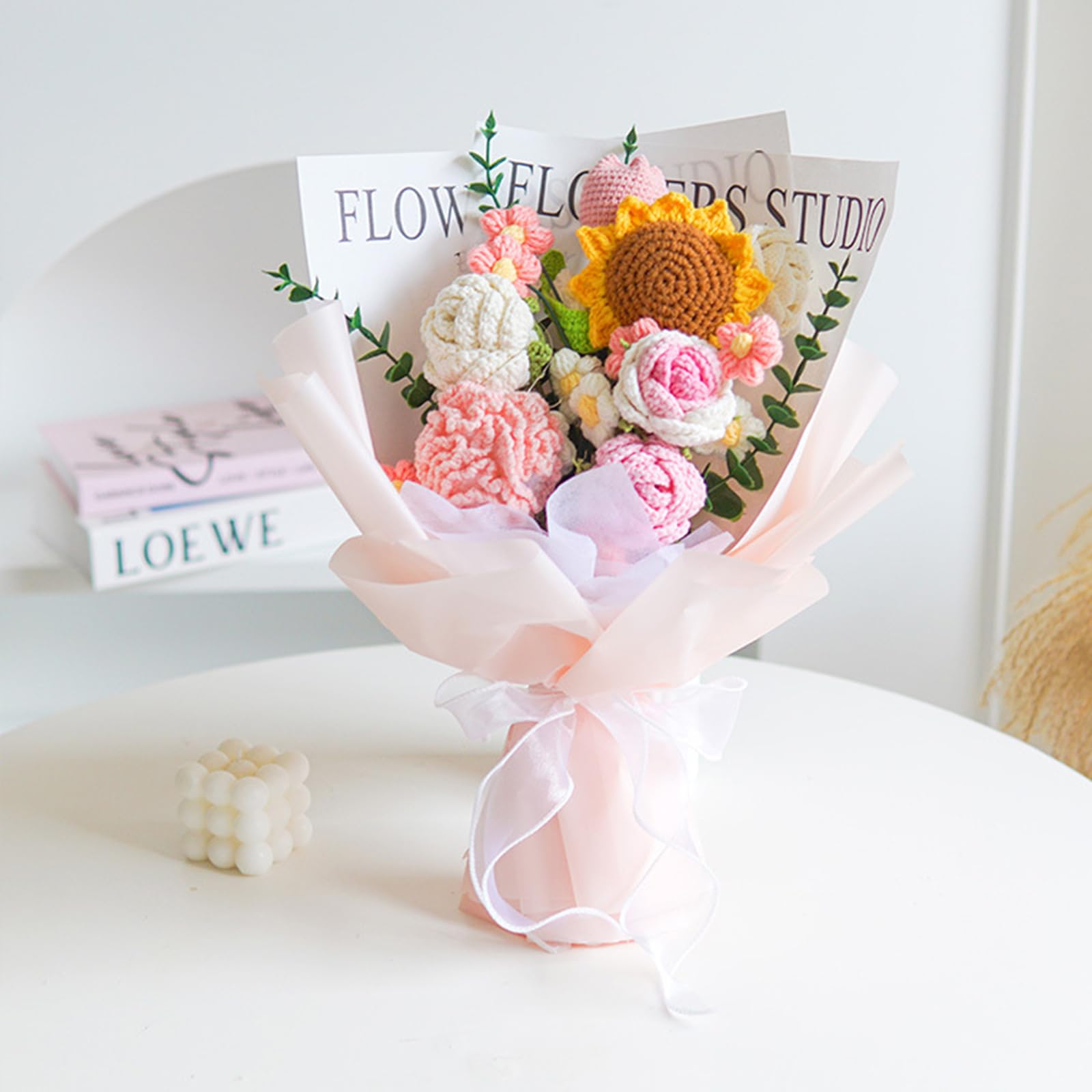 Flower knit set up pink ディスカウント Flower knit set up pink andmary