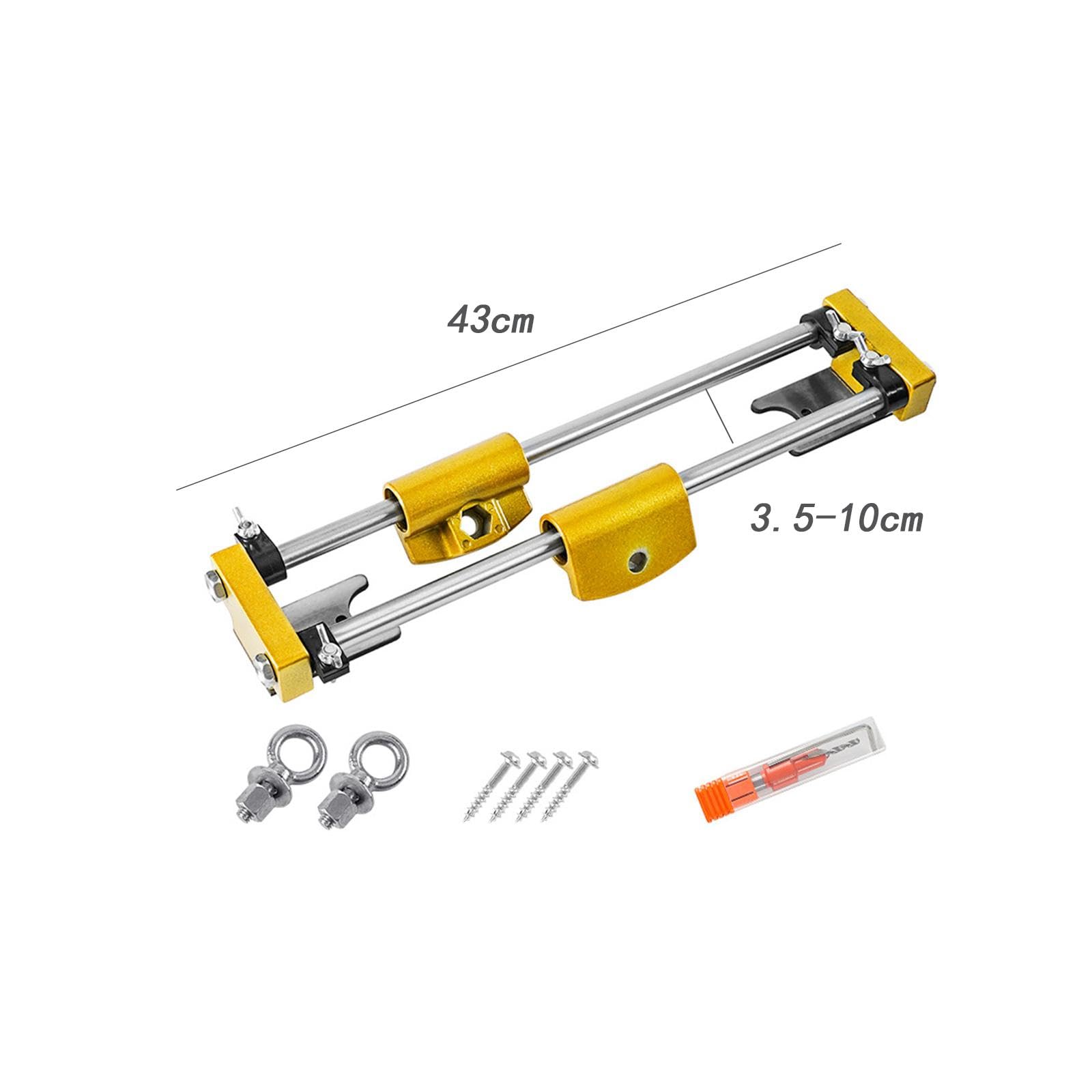 Kit de abridor de Orificios para Cerradura de Puerta de Madera, Plantilla de mortaja con Ranura de precisión para Amoladora Angular, instalación Sencilla