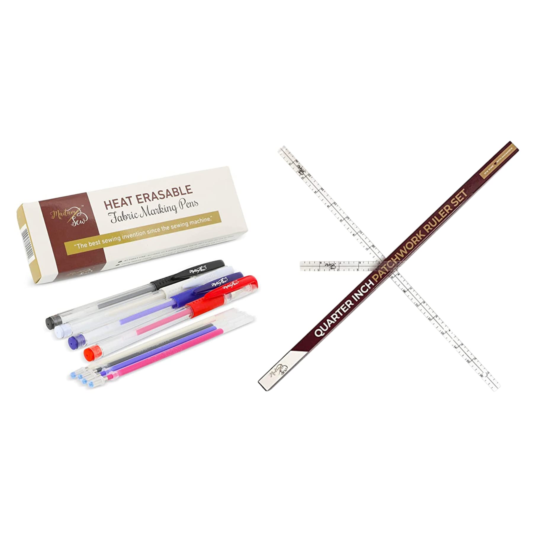 Madam Sew Heat Erasable Fabric Marking Pens 4 Assorted