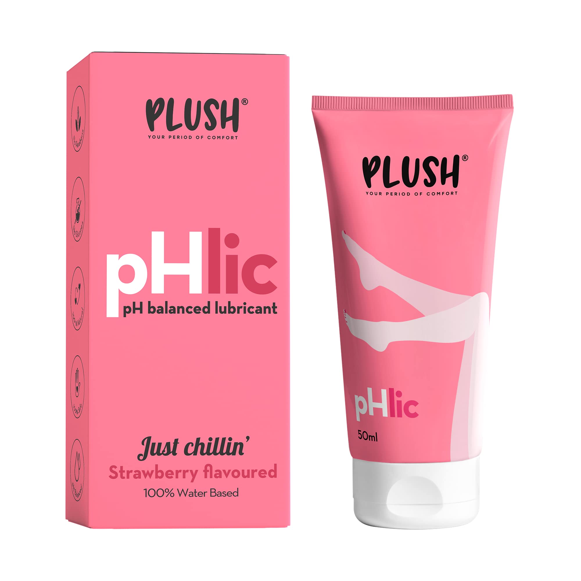 Plush pHlic Aloe Infused Personal Lubricant For Men & Women- Strawberry, 50ml | Skin Friendly pH Balanced Lube Helps Prevents Dryness | Easy To Wash Off & Convenient For Use-image-12