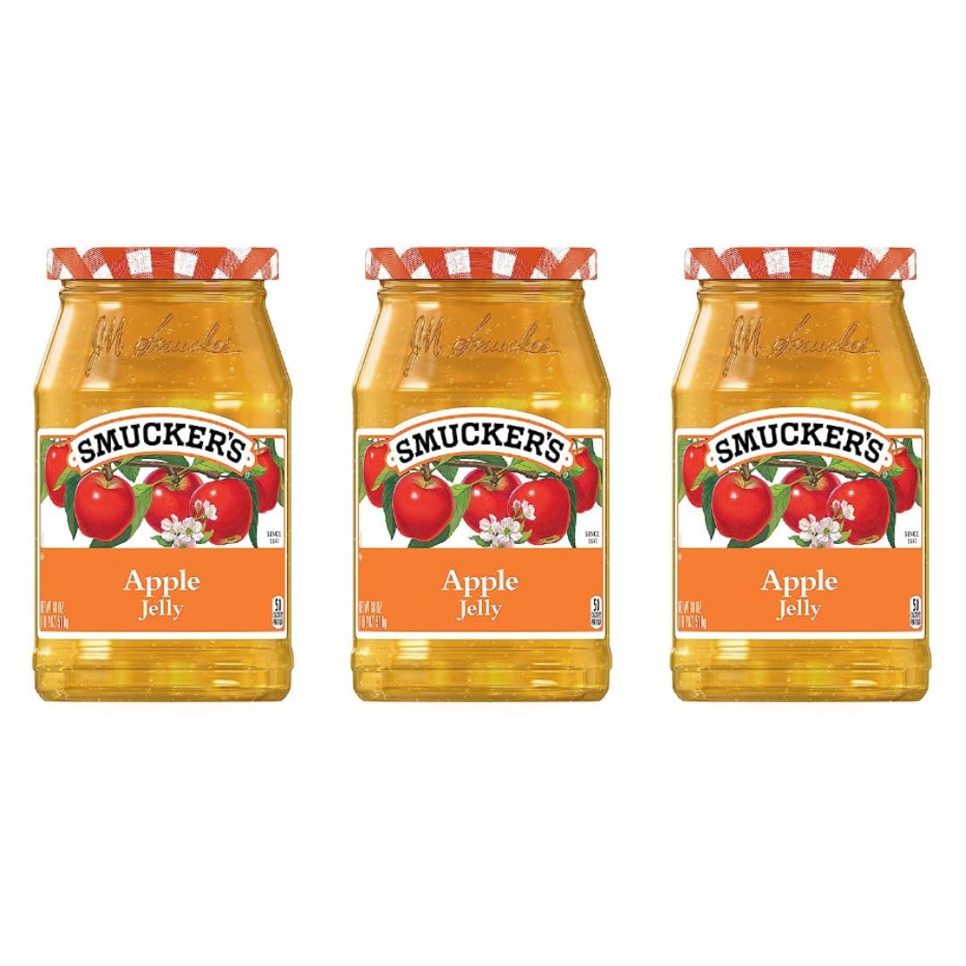 Smucker's Apple Jelly 18 ounces (Pack of Three)