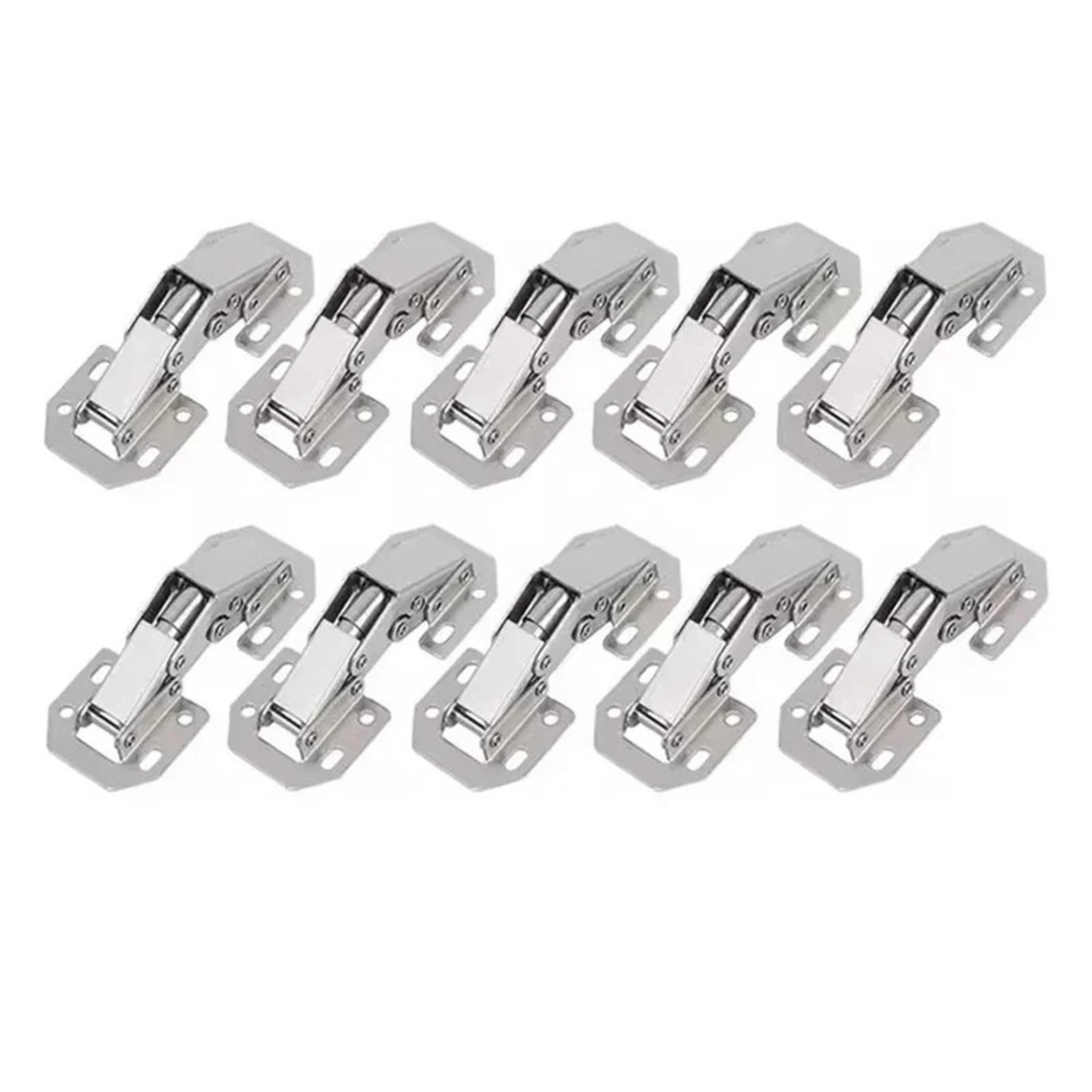 Chtkagv 10Pcs Stainless Steel 90-Degree Cabinet Hinges