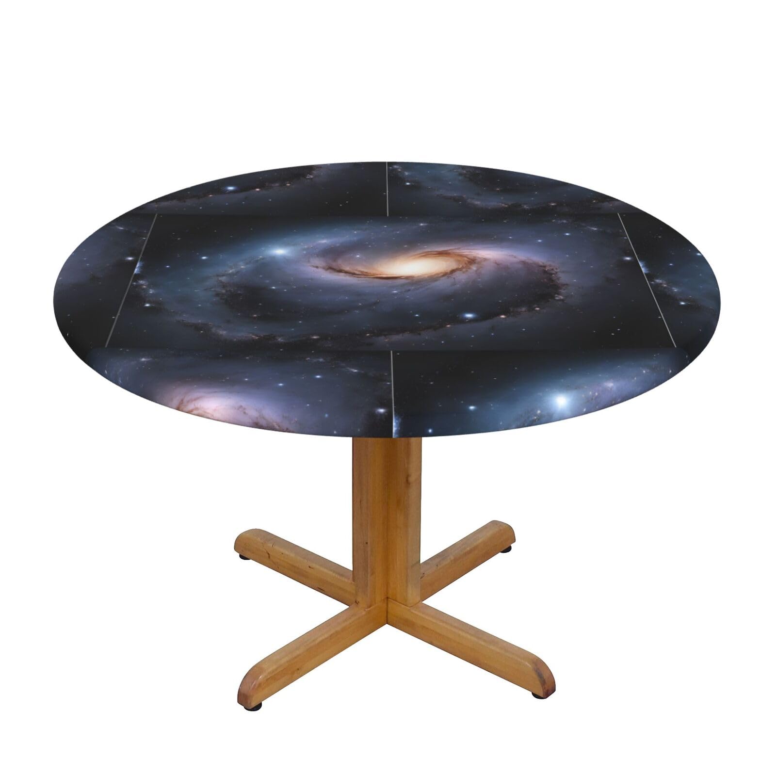 Nappe ronde élastique polyester imperméable table extérieure M