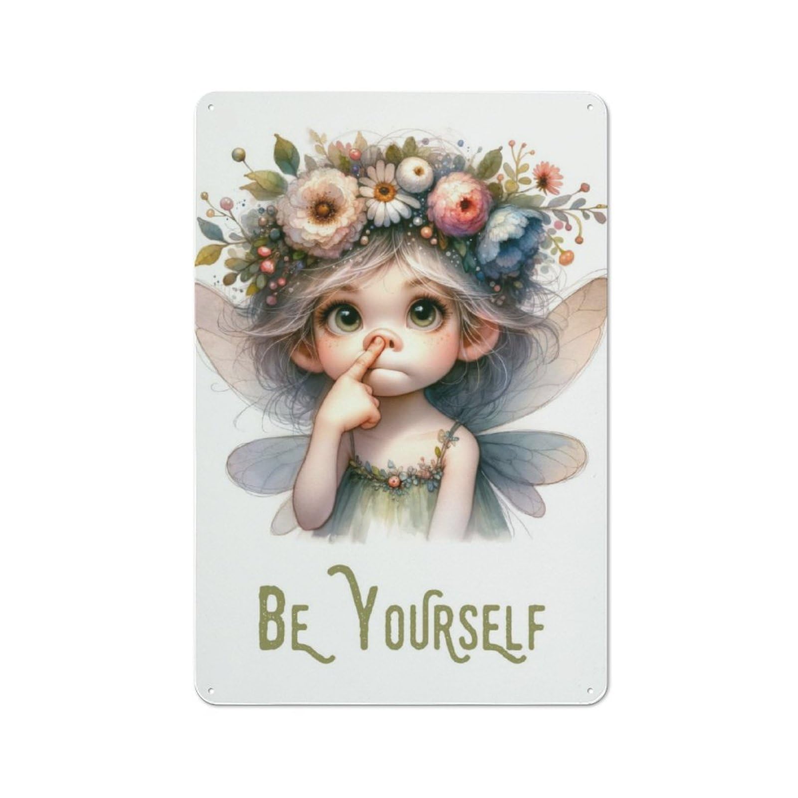 Junmoney Cute Fantasy Be Yourself Retro Metal Sign 30X20cm For Garage Wall, For Home Interiors And Metal Sign Collectors