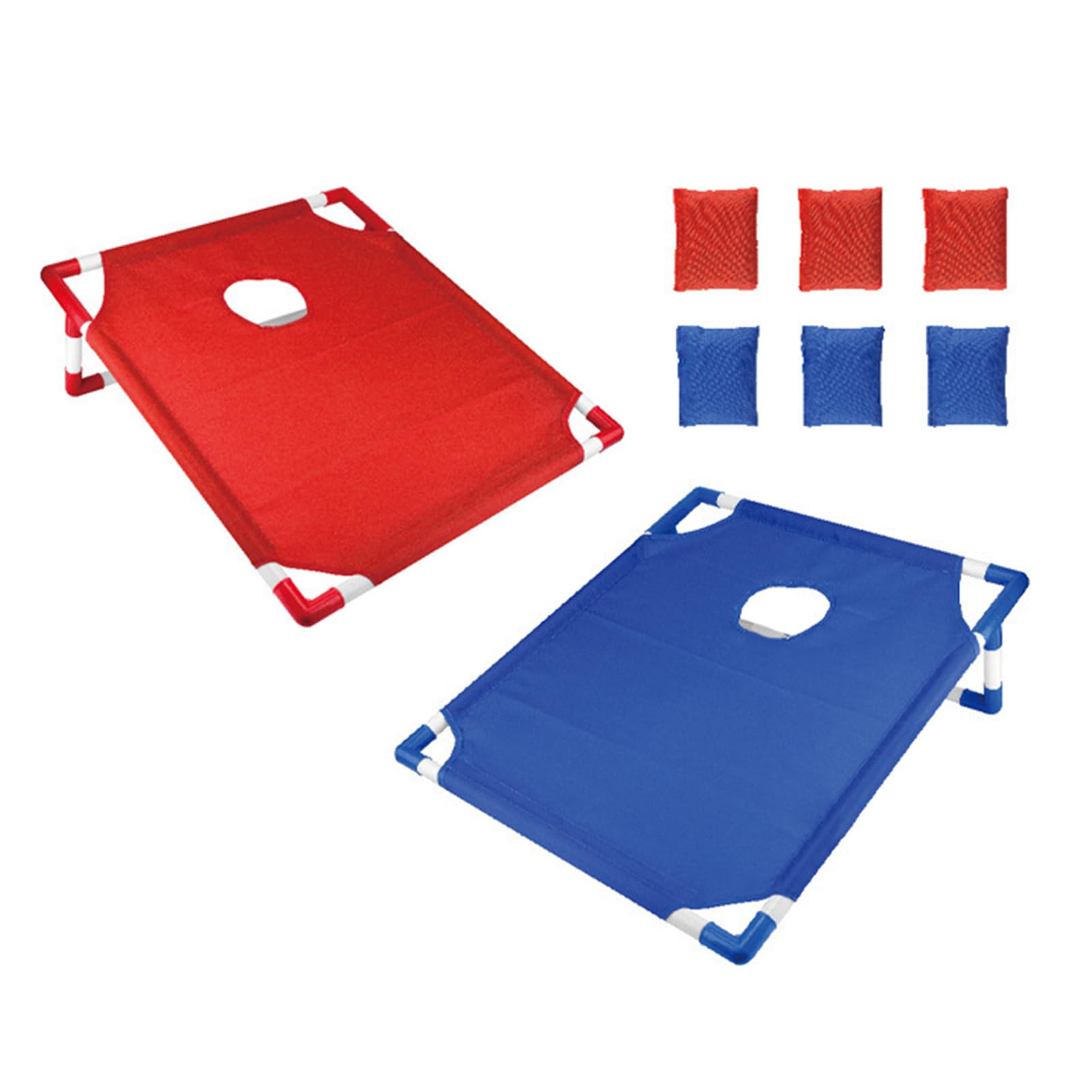 OUNAPortable Cornhole Set with 1 Cornhole Game Board and 6 Bean Bags and Carrying Bag for Yard Toss Game