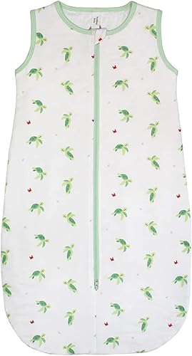 Saco de dormir unisex de muselina de bambú, 0-6 meses, Tortuga