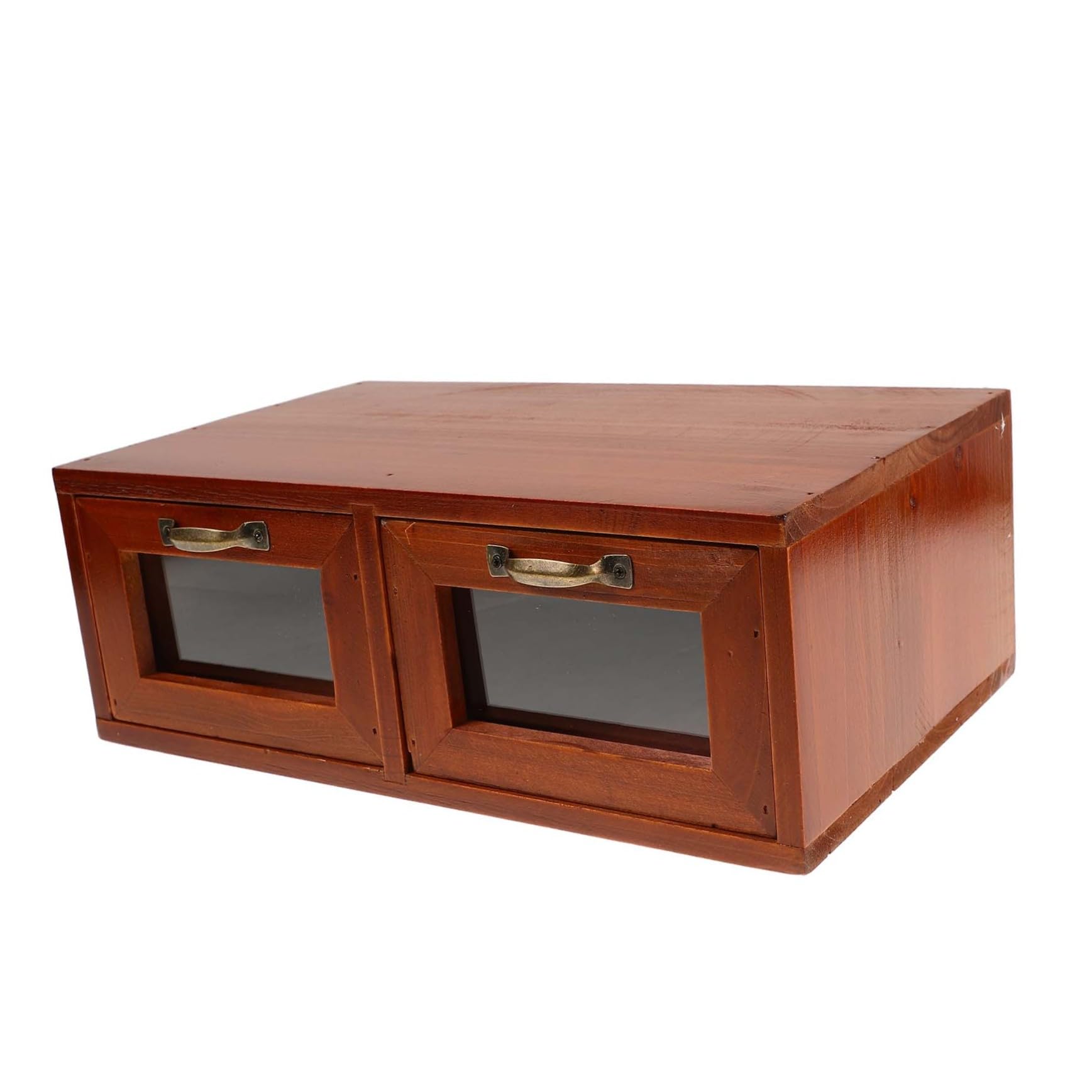 Rialzo per Monitor da Scrivania in Legno con Cassetti Acrilici | Design Elegante, Organizer da Desktop Incluso, Uso Ufficio, Supporto per Laptop e Schermo, Scaffale per Computer