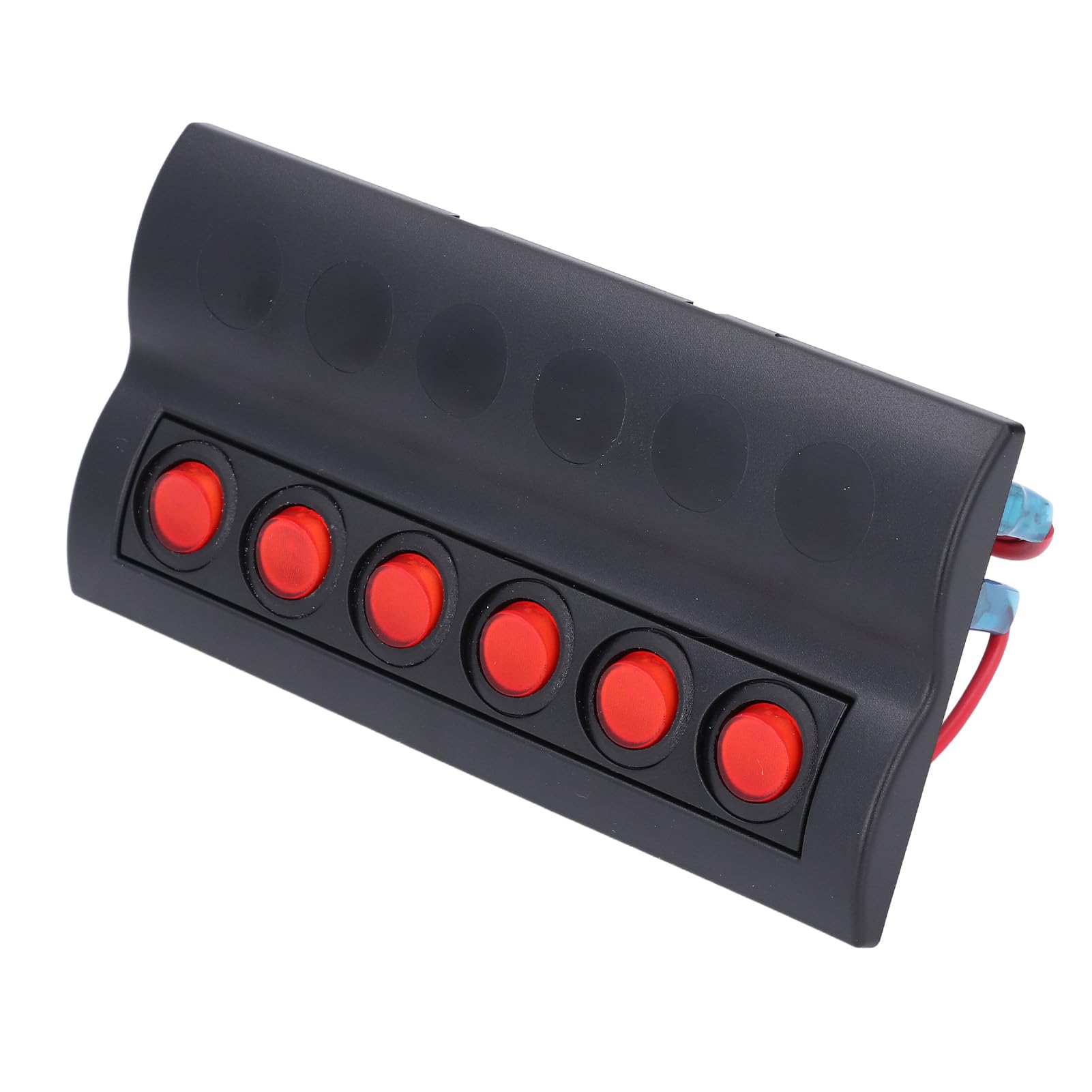 Leapiture Marine Switch Panel 6 Gang Pre Wired Boat Toggle Switch Panel with Overload Protector ON Off for RV Boat DC12V