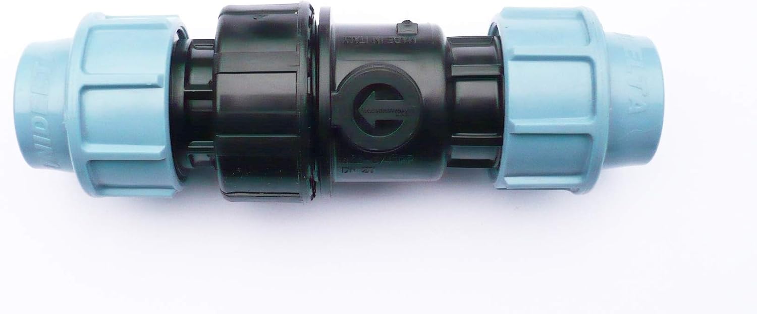Farm & Field Hardware Non Return Valve. Single Union Spring Check Valve. MDPE Compression