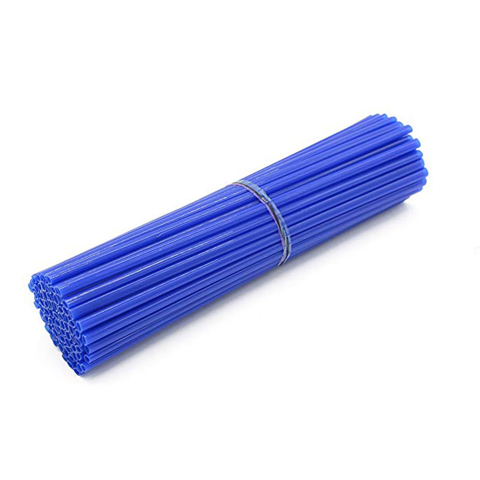 72 PCS Universal Spoke Skins Motorcycle Dirt Bikes Colorful Protective Trim Wrap Cover Wheel Guard for Yamaha Kawasaki Suzuki(Blue)