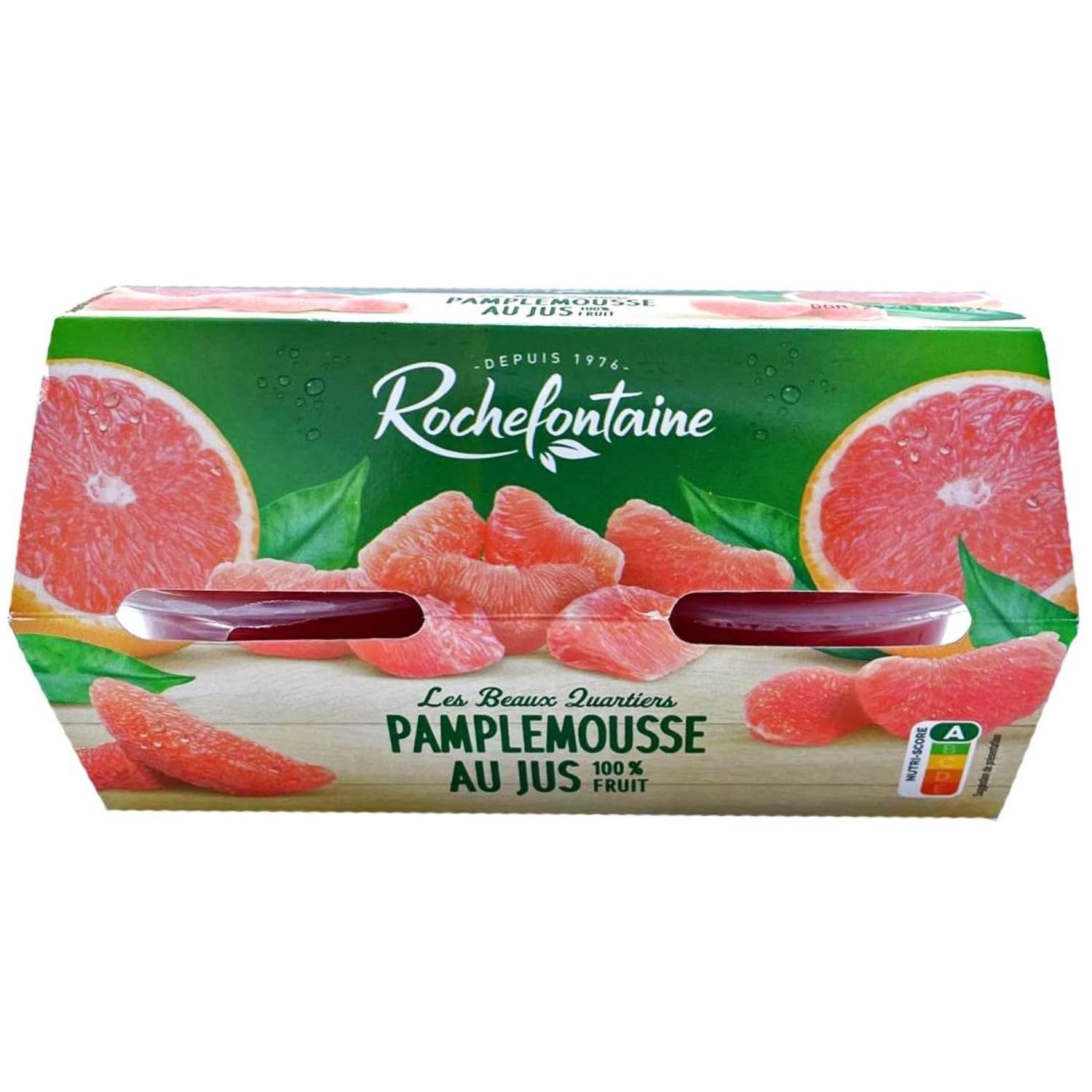 ROCHEFONTAINE Pamplemousse au Jus — Fruits au Sirop Lot de 4 Boîtes x 113g, 100% Fruit, Depuis 1976 - Lot de 3