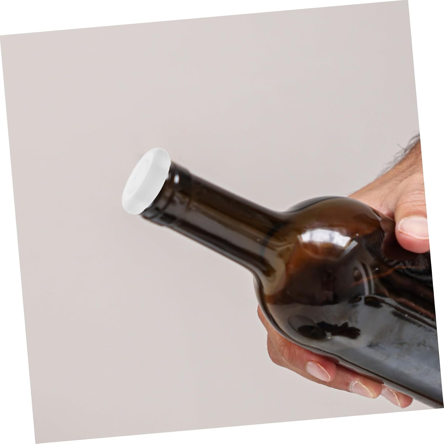 100Pcs Reusable Bottle Closure Caps Clear Inner Plug Stoppers for Wine Beer and Liquor Pe Material for Leak Prevention and Wide Compatibility