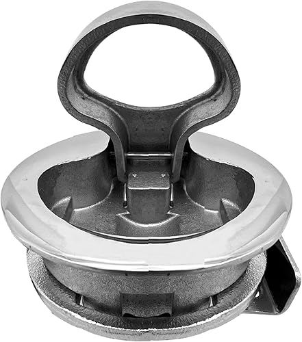 Miniatura 4 de Pestillos para barcos de acero inoxidable de 2 pulgadas, escotilla redonda de tracción para barco marino, pestillo de bloqueo con mango de