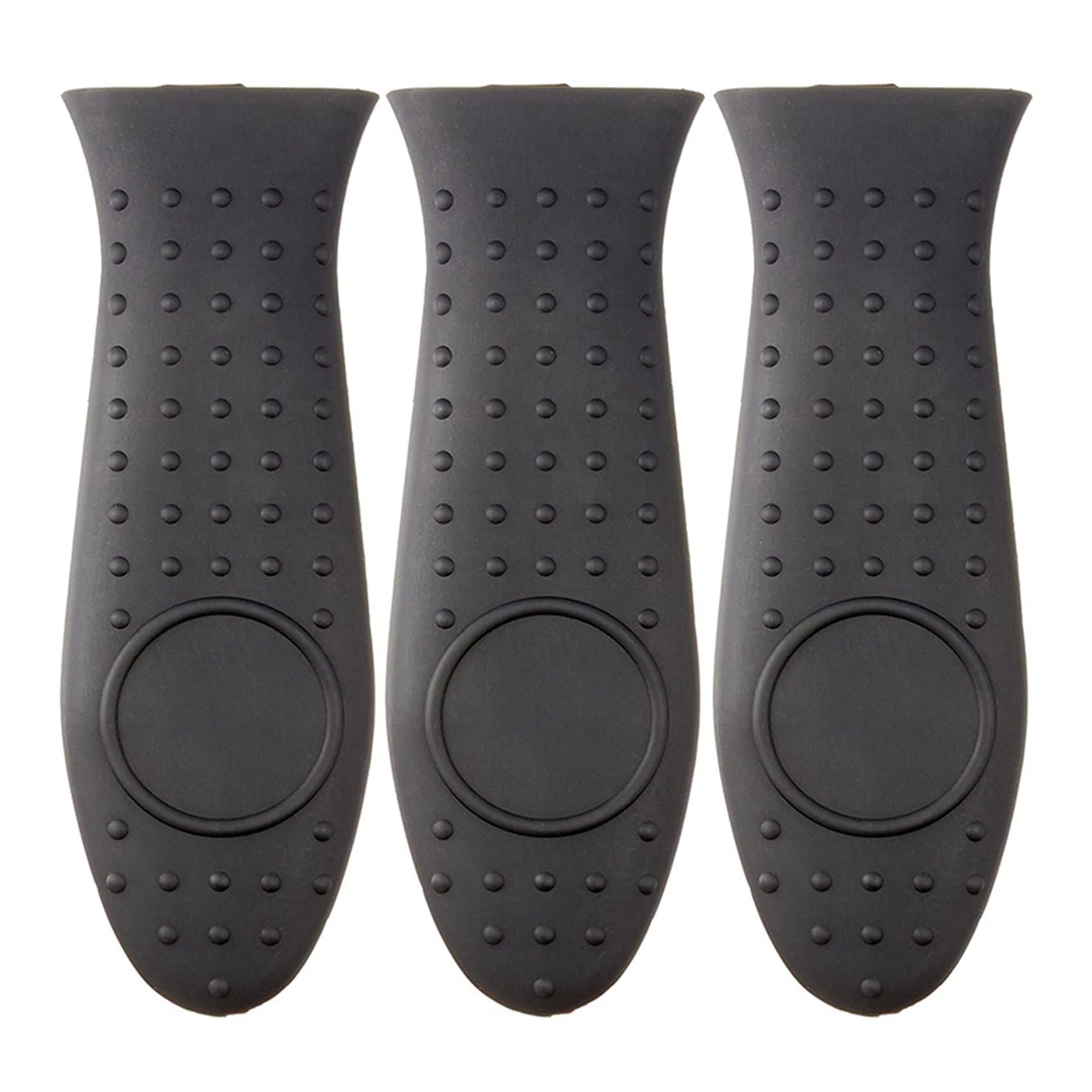 Aundhegrtt 3X Silicone Hot Skillet Handle Cover Holder Black