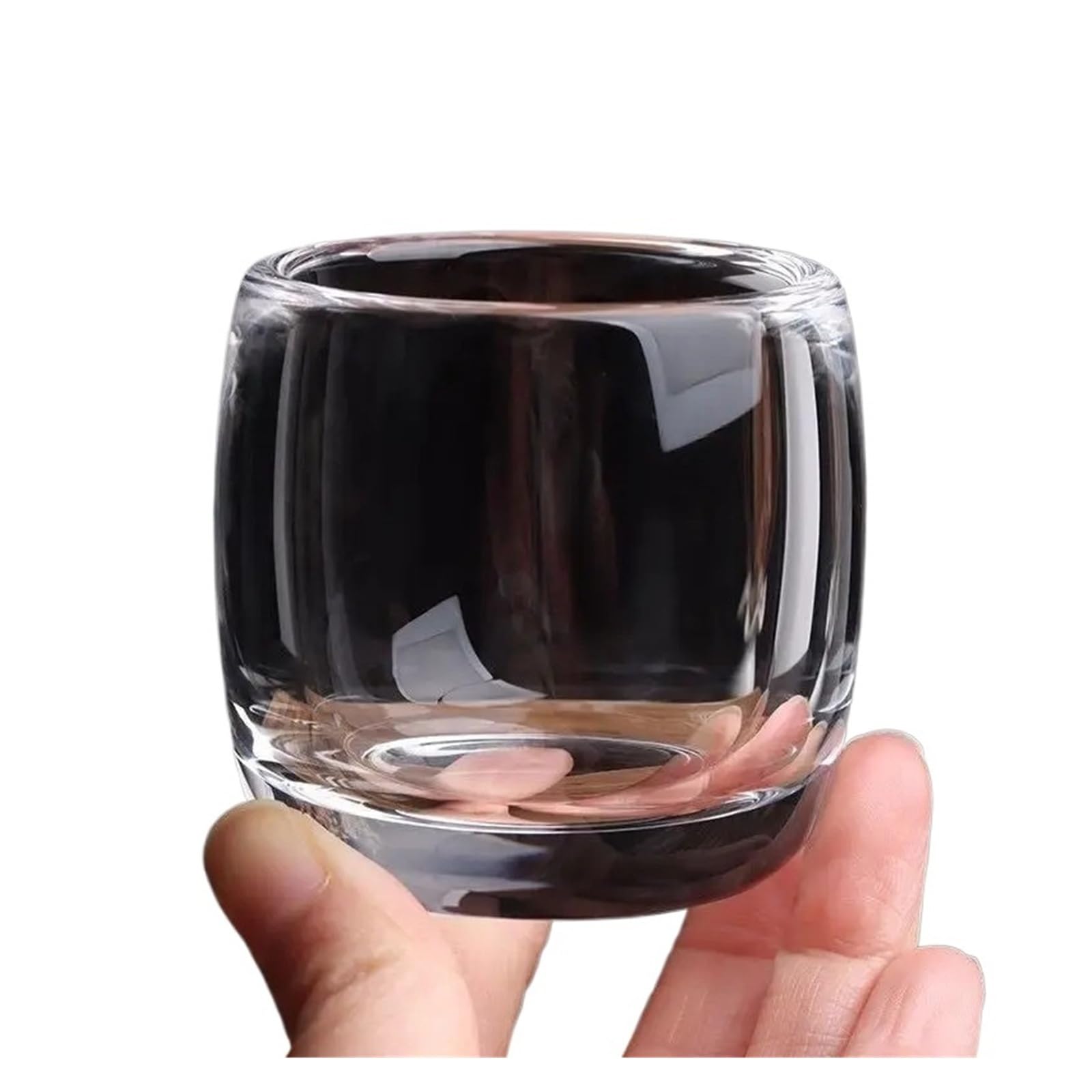 Kristallgläser 80 ml Kristall Glas Tee Tasse Verdickt Wein Tasse Transparent Master Tasse Einzelnen Tee-Set Glas Tassen Geschenke for Hochzeit(2pcs)