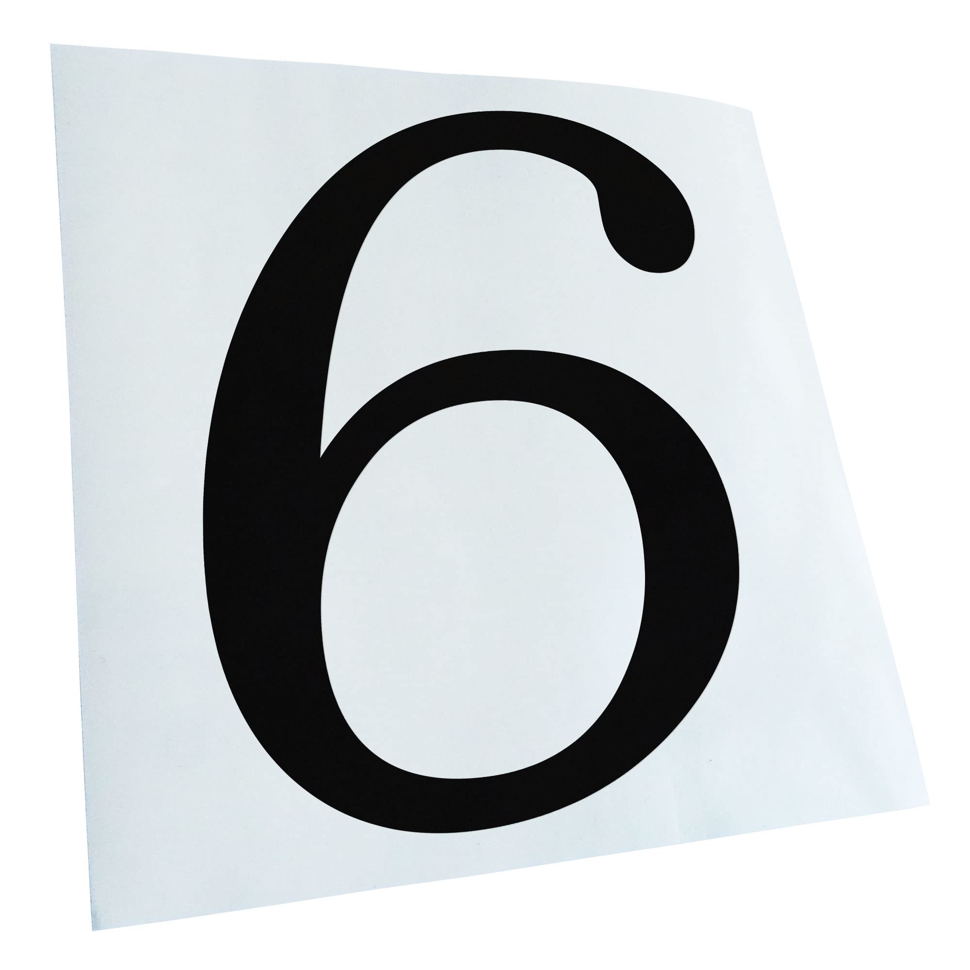 Kiwistar - Car Sticker - Black - 10 x 8 cm Number 6 - Number Numbers - Rear Window Car Sticker Weatherproof for Car Truck Moped Truck - Sticker Exterior Self-Adhesive Tuning Accessories for Window
