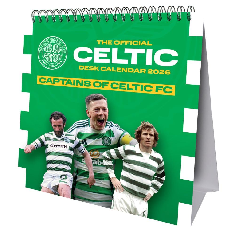 2026 CALENDAR CELTIC FC MONTH TO VIEW DESK EASEL OFFICIAL PRODUCT