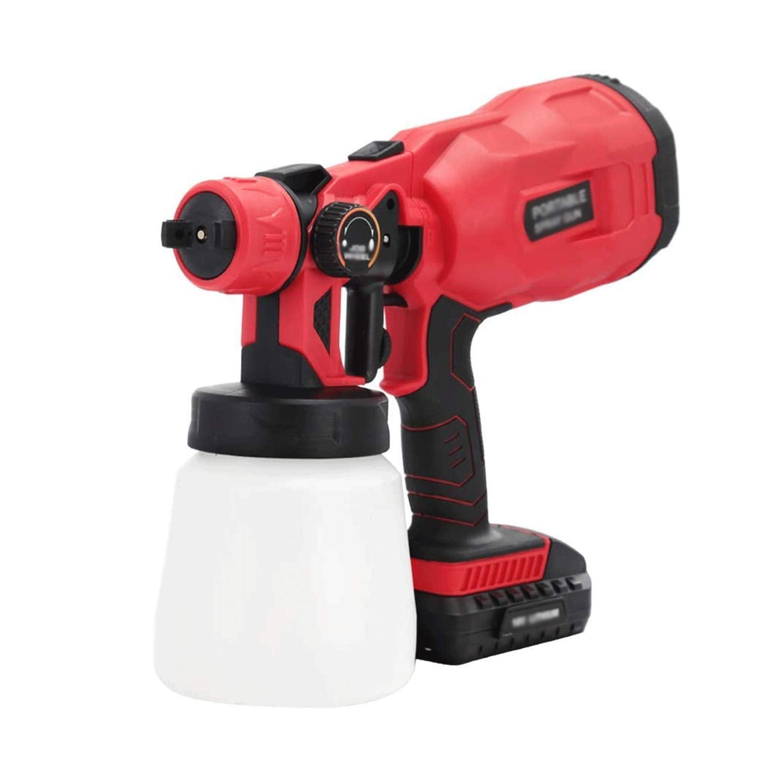 Pulverizador de Pintura eléctrico portátil de 1200 ml/min, Motor de 120 W, Controles de Flujo de Pintura y Aire Ajustables, Recipiente de 800 ml, 3 Patrones de pulverización