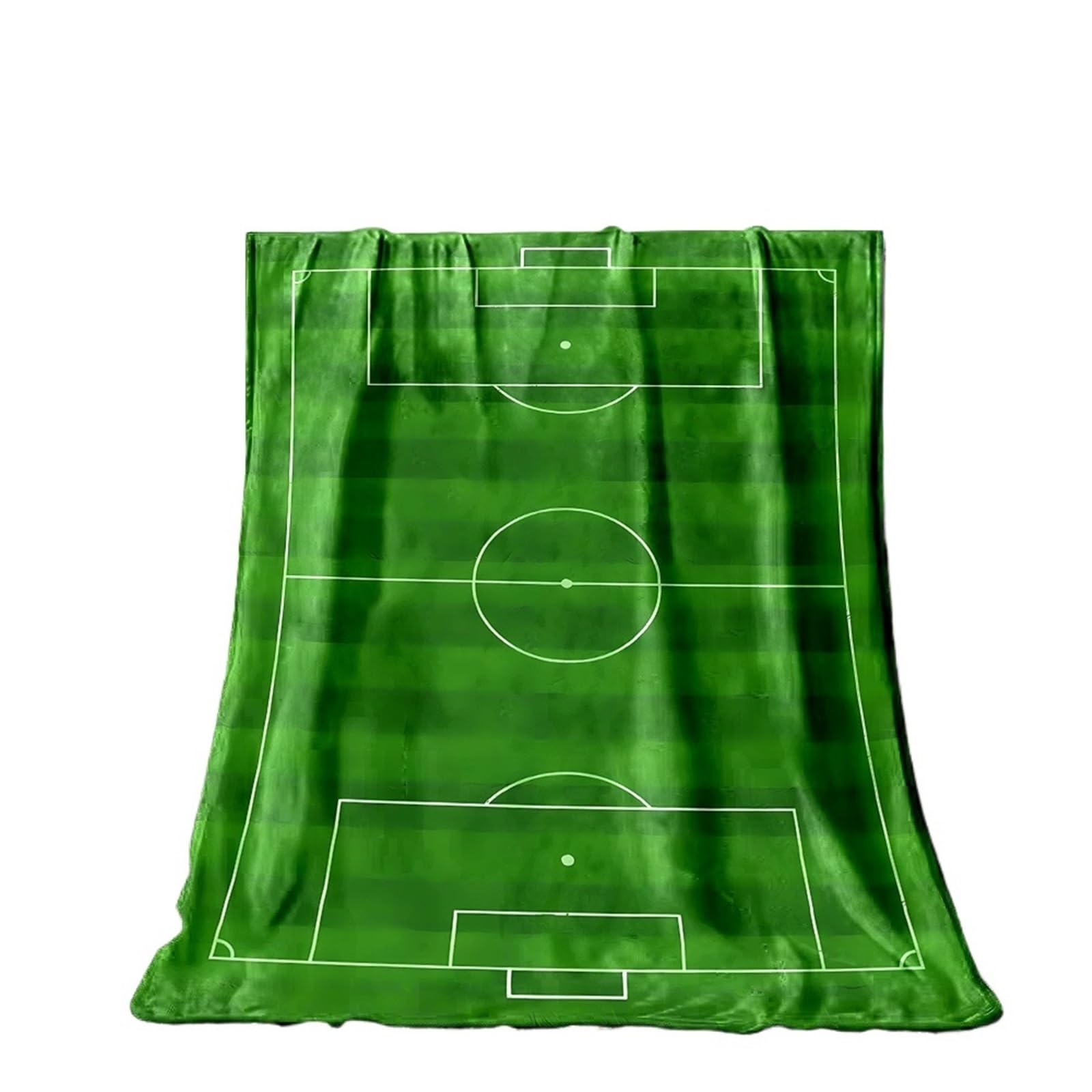 WSQHAO Soccer Field Themed Throw Blanket For Football Fans For Couch, Bed, Travel for Bed Couch(100X150CM)