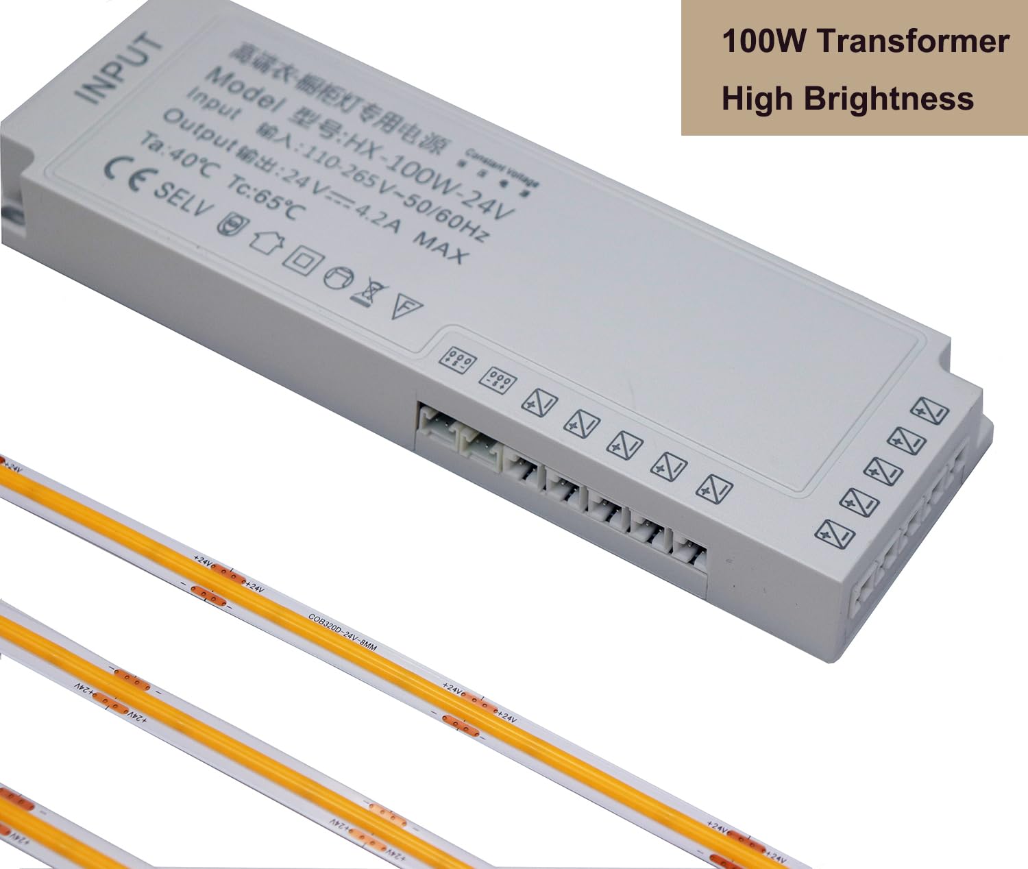 Kit luci sotto il mobile strisce LED COB ultra sottili luci luminose sotto il bancone cucina armadio bancone banco da lavoro computer (bianco neutro 4000 K, 8 x 2