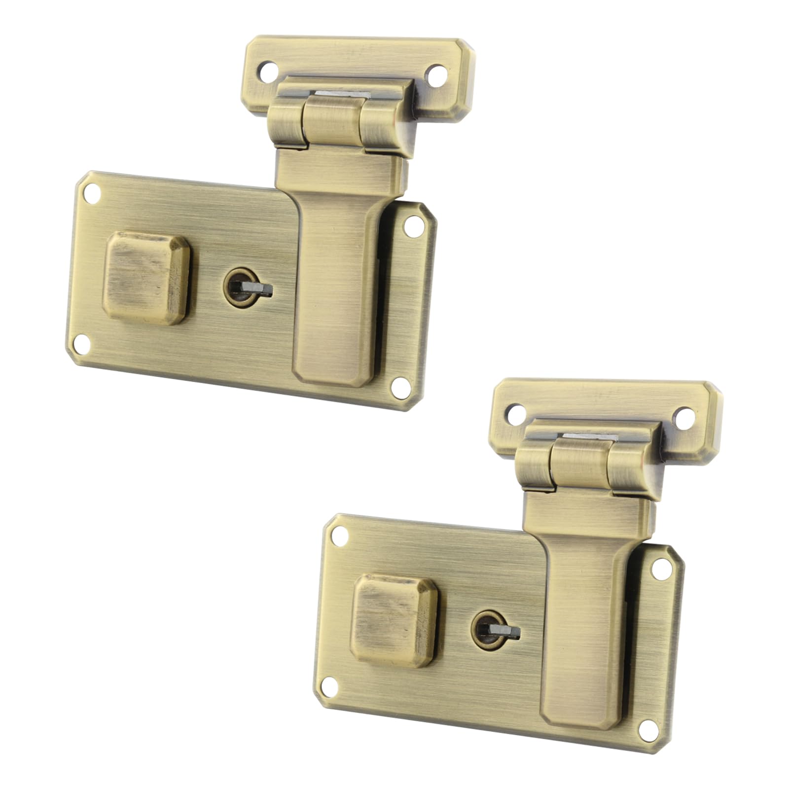 T Tulead Cerradura de combinación para equipaje, caja de herramientas de hierro, cerrojo de bronce, cerraduras de repuesto, 2 piezas con tornillos