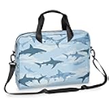 DXTKWL Laptop Bag Hand Drawn Sea Shark Laptop Case Sleeve Messenger Bags with Shoulder Strap Briefcase for Laptop 13 14 14.5 15.6 16 in