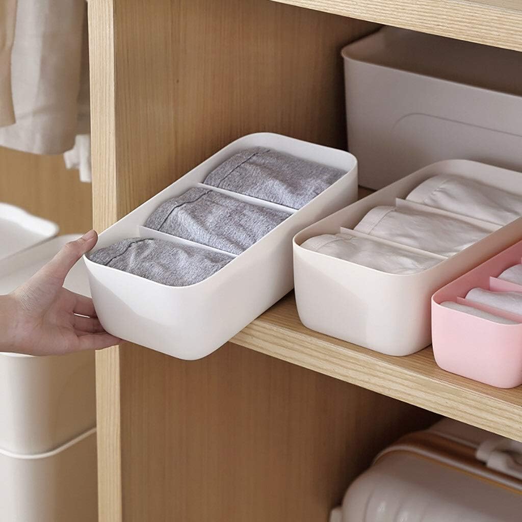 Grid Drawer Organizers Socks Storages Box Plastic Underwear Panties Desktop Superimposable Drawers Storage Boxes
