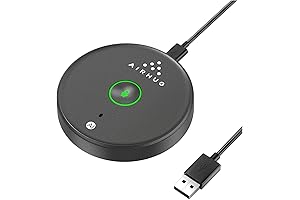 AIRHUG USB Microphone, External Mute Button Design Computer Mic