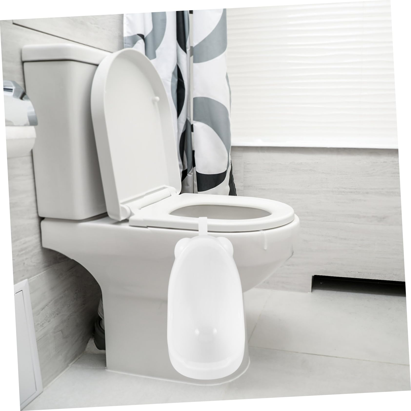 Urinario de Pie para Niño, Orinal Infantil de Pp Blanco | Diseño Dividido y Suspensión, Forma de Dibujos Animados, para Niños Pequeños