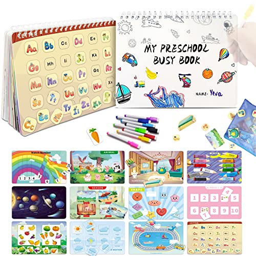 LearnToy Montessori Toys Preschool Learning Toys for Toddlers Learning Activities Educational-Autism Sensory Toys-Busy Book Busy Board-Toddler Binder Book, Kid's Gift for Toddlers Travel, Toddler Toys