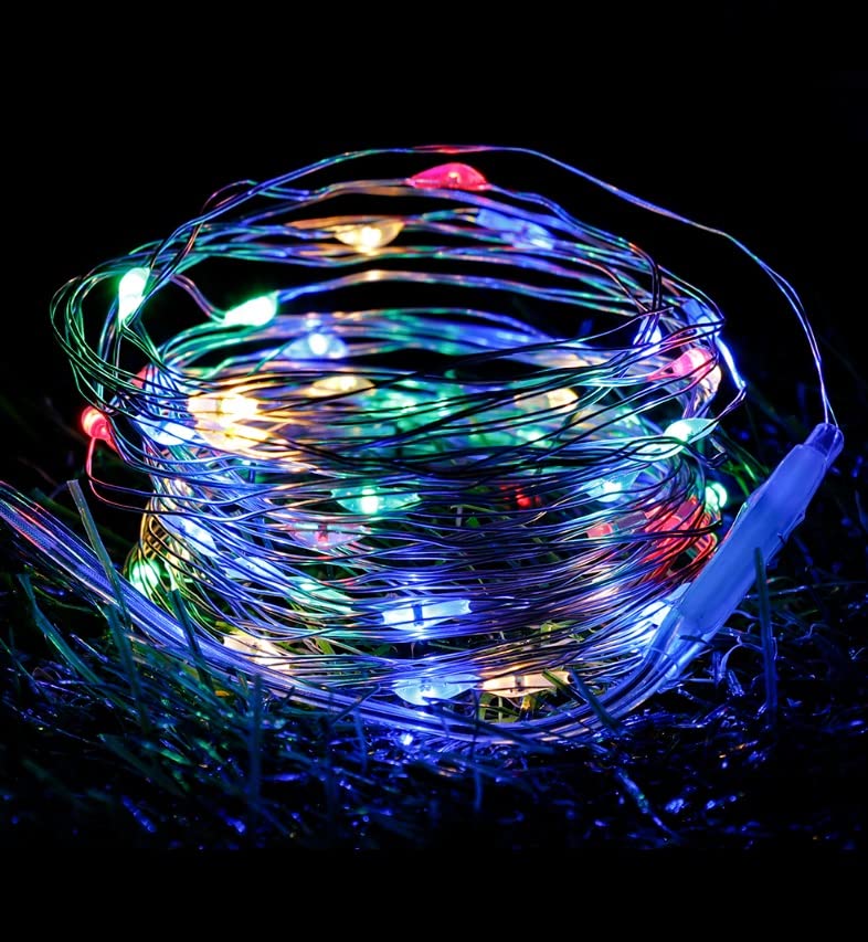 Volunx 100 Led String Lights Decorative Fairy Battery Powered String Lights 33ft/10m Wedding Christmas (Multicolour)