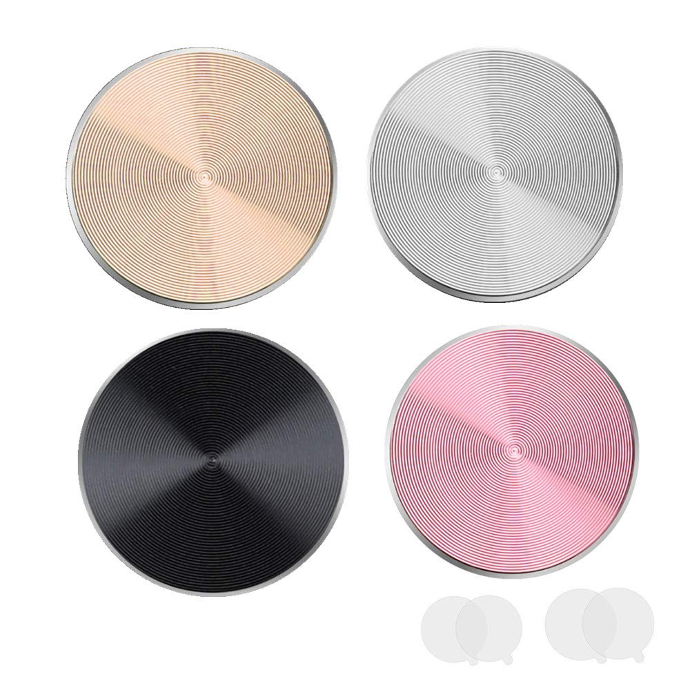 MeetRade4Pack CD Metal Mount Metal Plate with Adhesive for Magnetic Holder Car Mount Cradle Replacement Metal Plates Compatible with Magnetic Mounts Holder