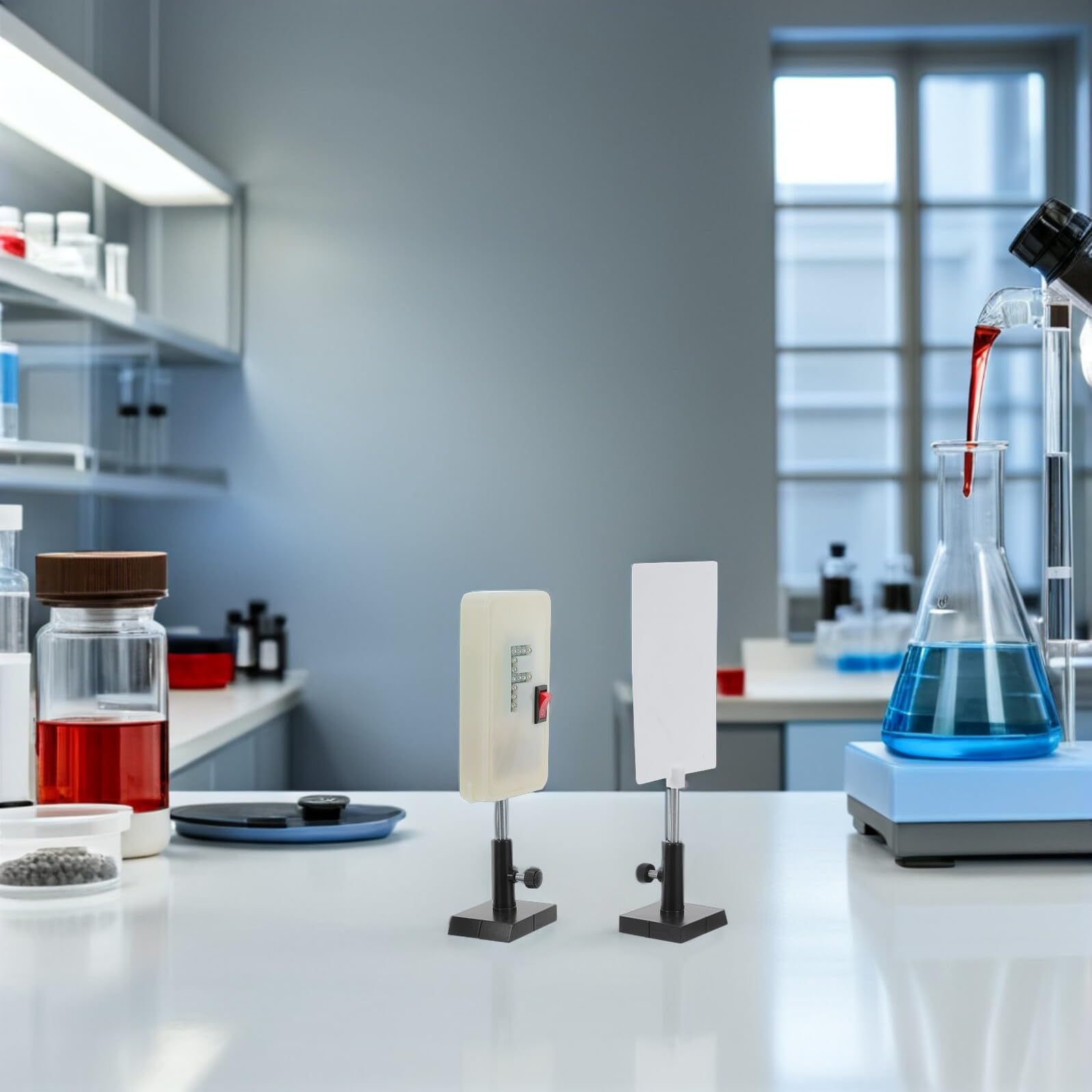 Lente Óptica de Agua con Zoom, 1 Set de Plástico para Enseñanza | Experimento de Refracción Científica, Equipo de Física para Aula y Laboratorio Escolar, Estructura Estable