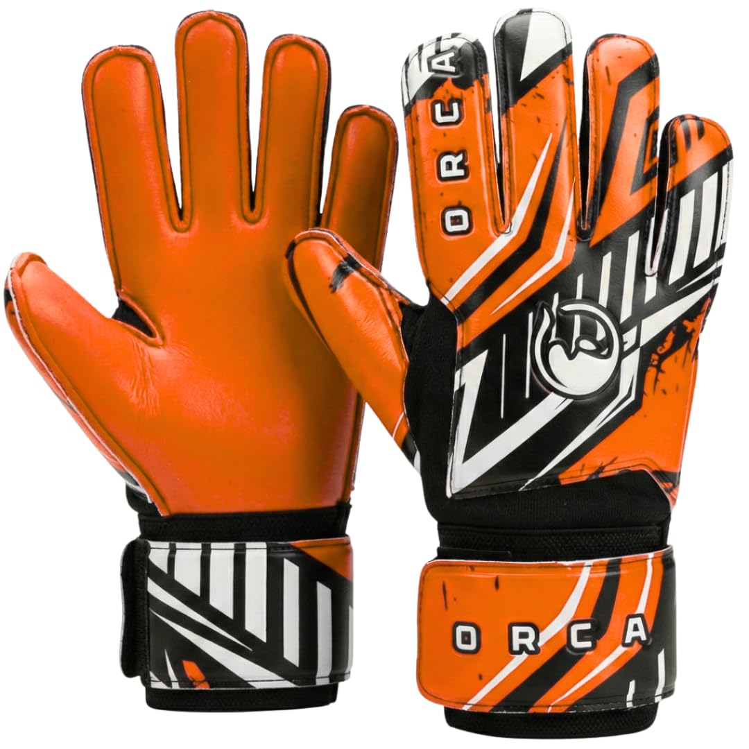 Soccer Goalkeeper Gloves for Kids, Youth & Adults – Football Goalie Gloves with Latex Palm Grip – Finger Protection & Secure Double Wrist Support for Training