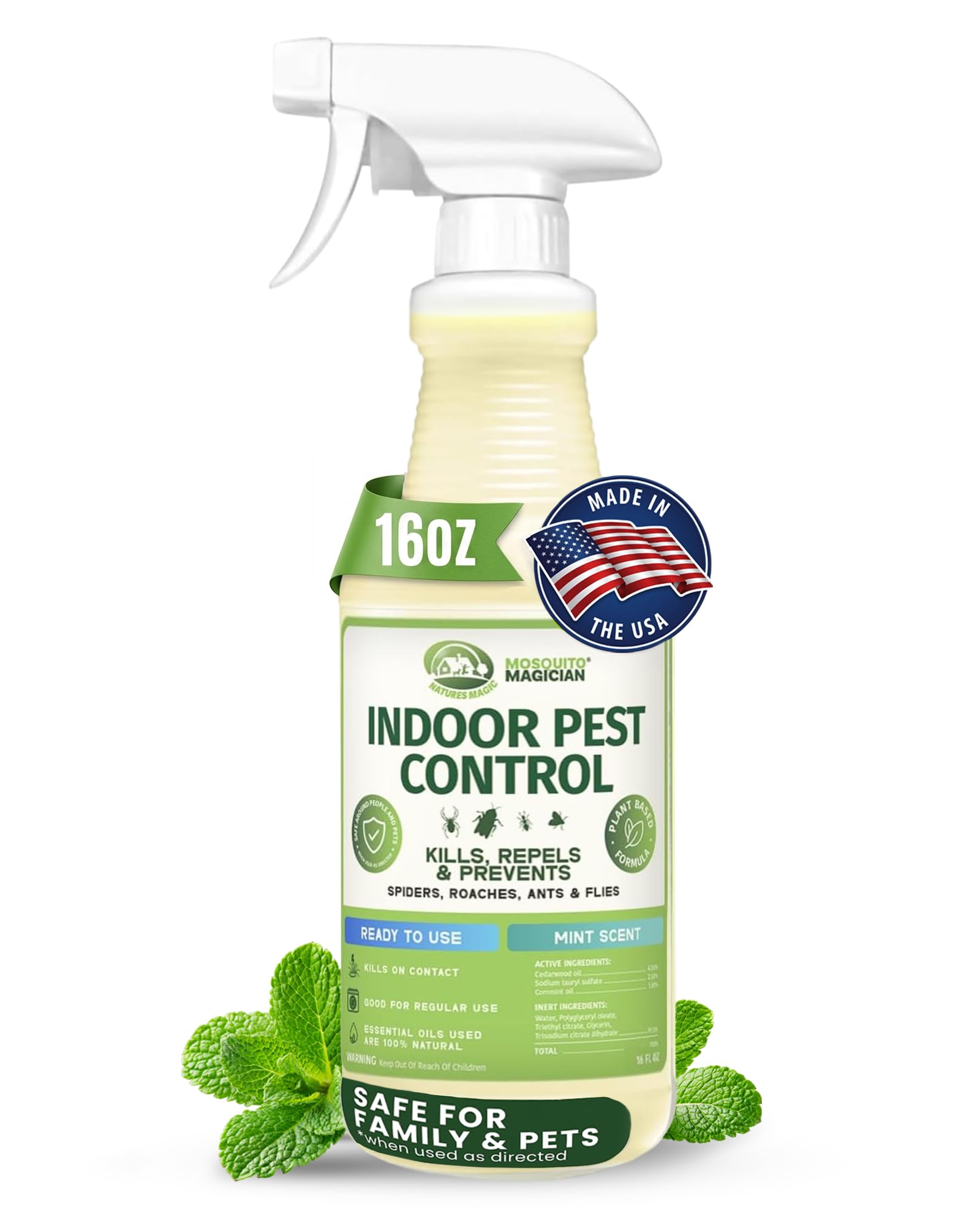 Mosquito Magician Indoor Pest Spray (16 OZ) - Mint