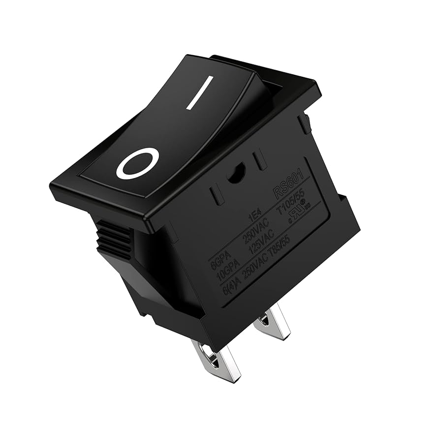 ケープハイツ　Burlington CHW24W0502 Amazon.com: DIYhz 5 Pcs Square Rocker Switch AC 6A/250V 8A