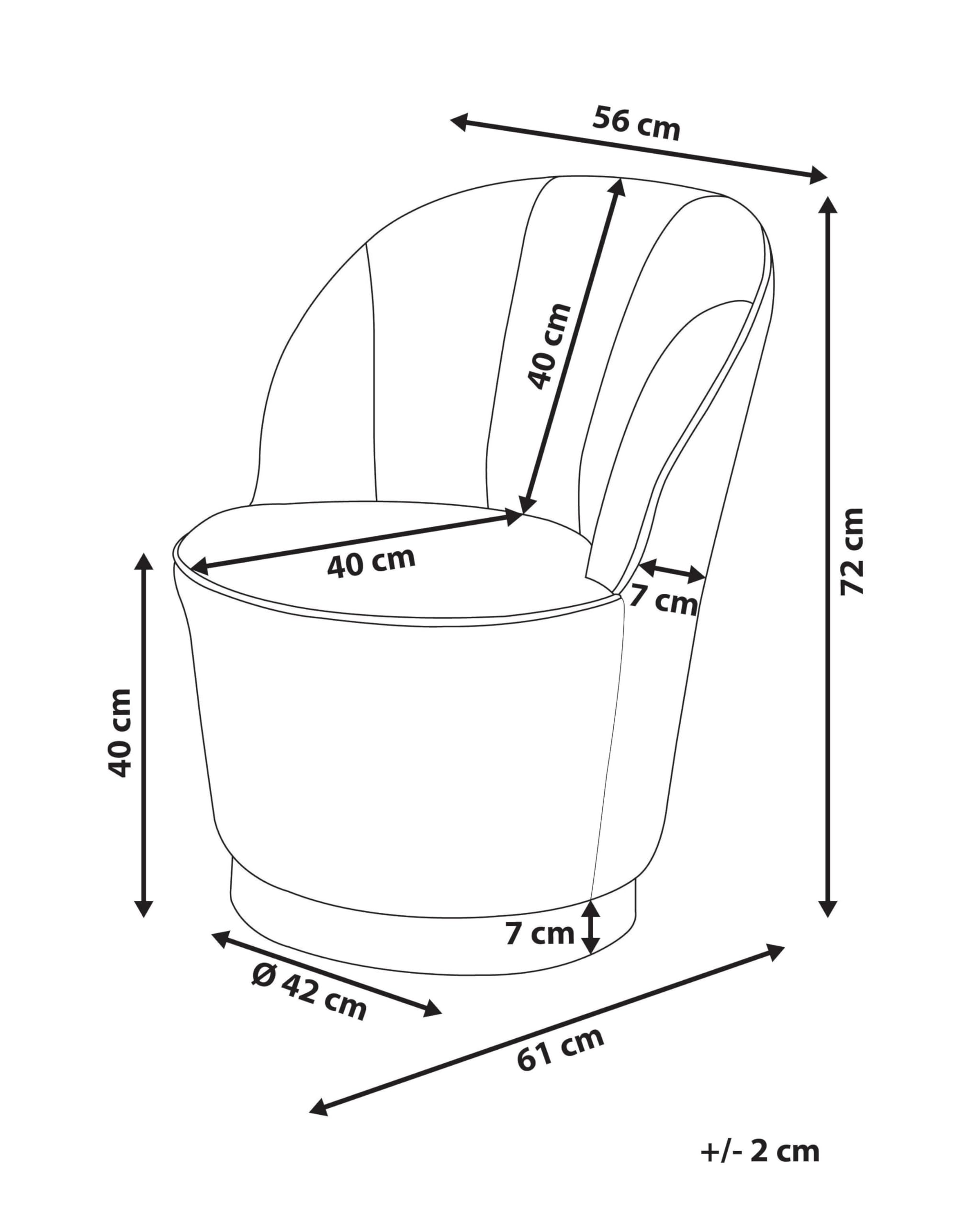 Beliani Trendy Sessel samtige Polsterbezug schwarz Alby