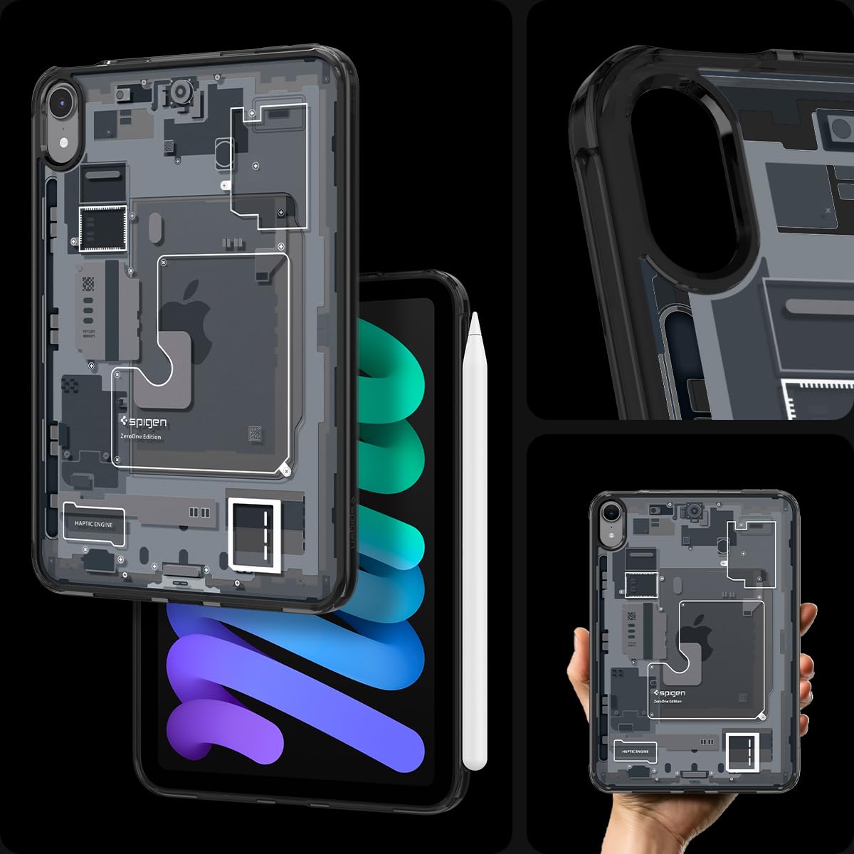 Amazon.co.jp: Spigen iPad Mini 7/6 ケース 半透明 Apple Pencil 対応