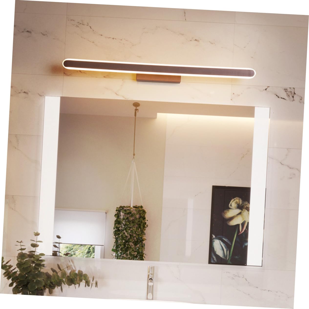 TEHAUX LED Schminktischleuchte für Spiegel, 1 Satz aus Aluminium und Acryl | Badezimmer und Makeup, Flimmerfrei mit Starker Hitzebeständigkeit, Moderne Wandleuchte