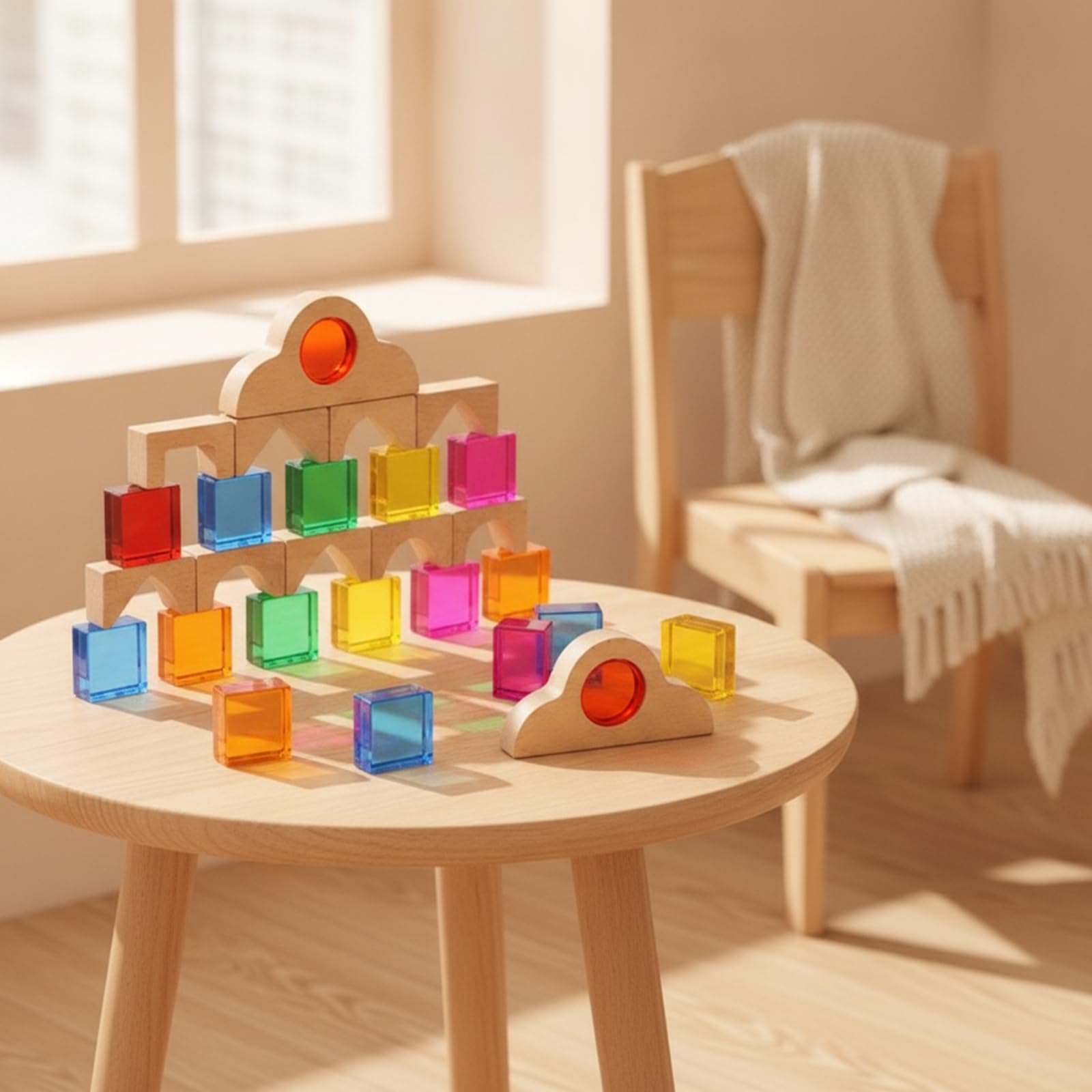 Juguete Construcción Apilable Juguete Educativo Didáctico Bloques para Niños Pequeños, Preescolar