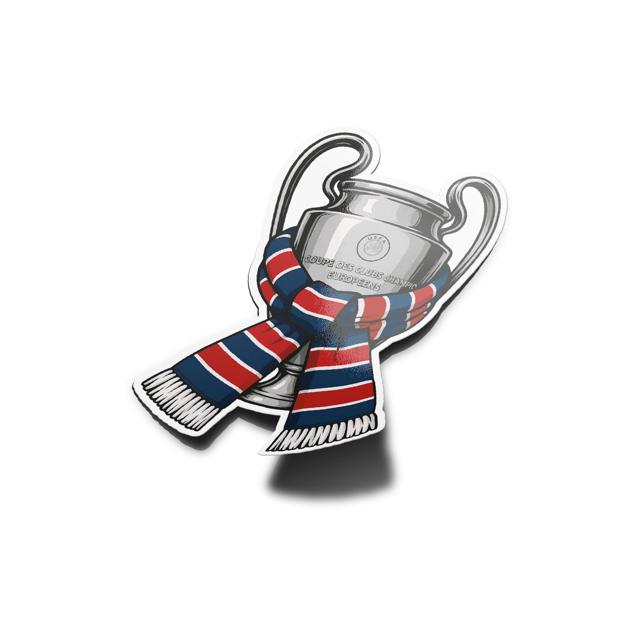 PACK AUTOCOLLANTS STICKERS Coupe d'Europe Paris saint germain Champions Ligue League vinyle vinyle résistant eau Uv écharpe supporters Psg Pour Ordinateur Bouteille et Voiture Déco exterieur 9cm
