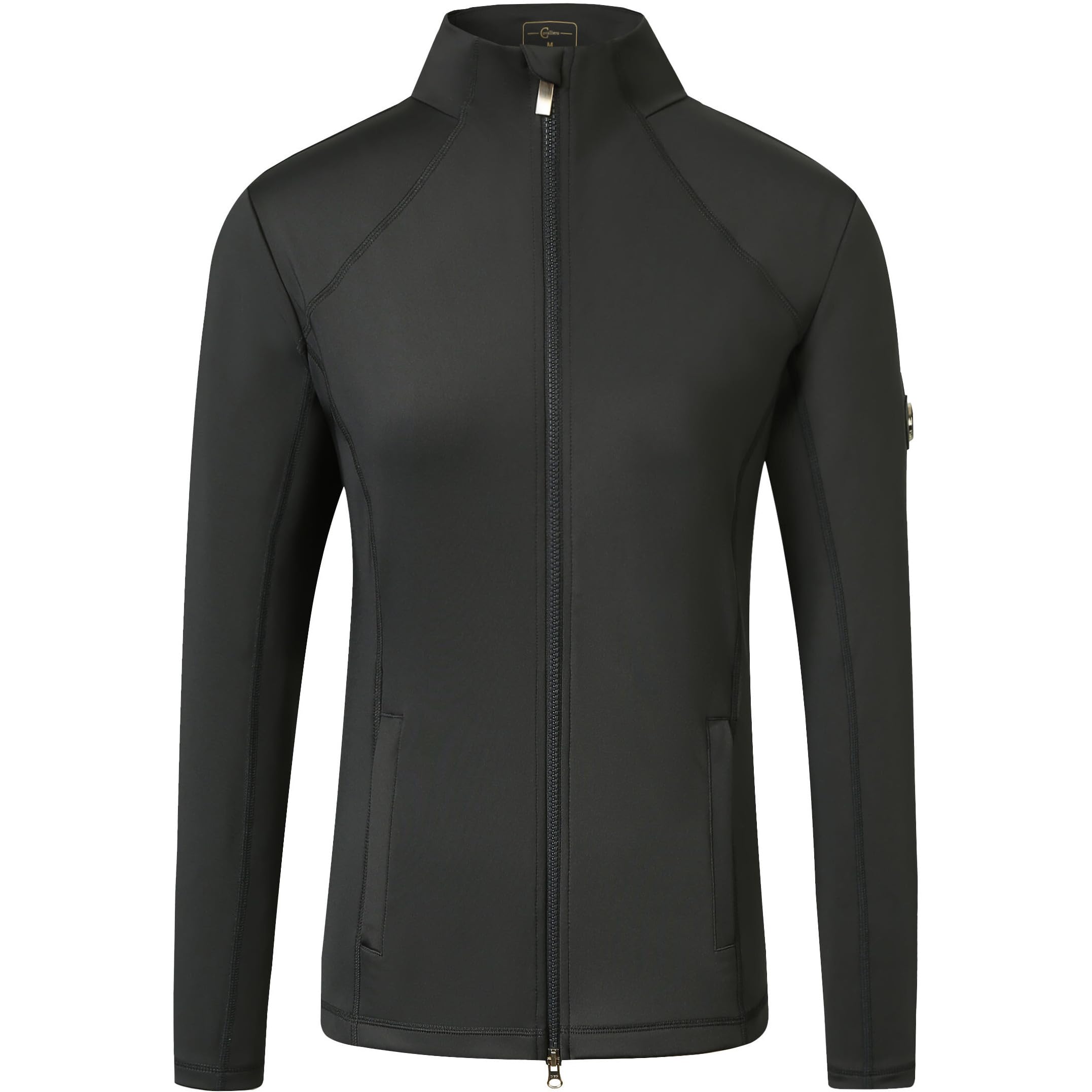 Covalliero - Damen Reitjacke Anniversary – Reiterjacke mit 2-Wege-Reißverschluss – Sportjacke mit 4-Wege-Stretch & 2 Taschen – Stretchjacke – Reitbekleidung in Graphite & 5 Größen