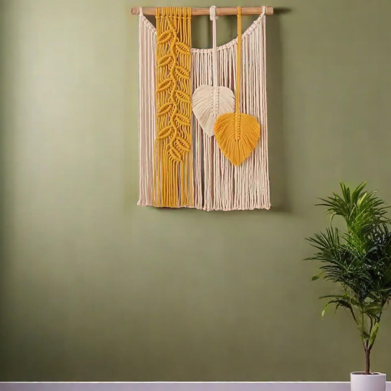 Rideaux en macramé Rideau Suspendu Mural en Macramé Tissé À La Main, Rideaux en Macramé en Coton pour Fenêtres, Toile De Fond De Mariage en Macramé