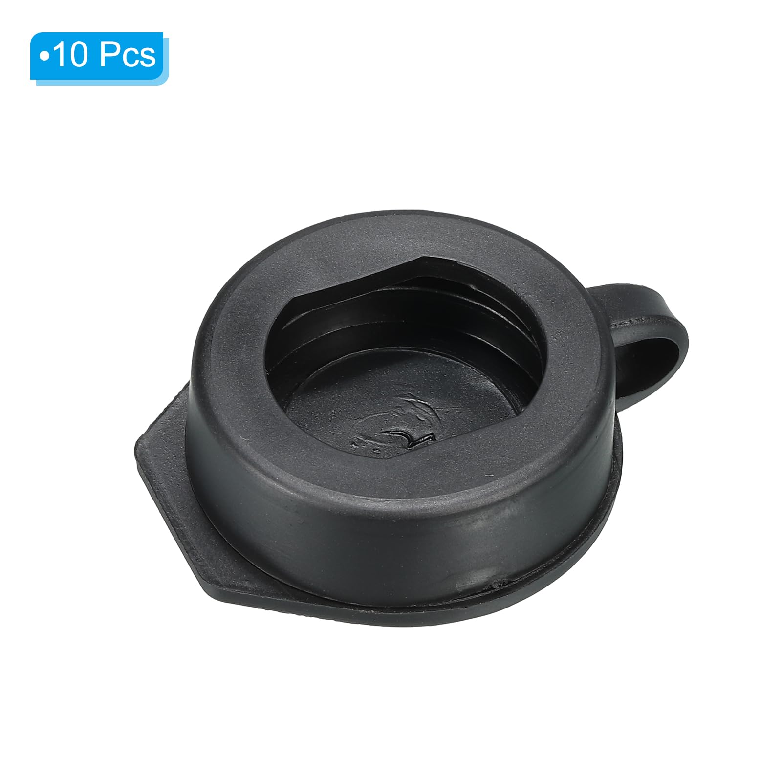 PATIKIL Osłona przeciwpyłowa do zamka drzwi 19 mm, 10 sztuk, gumowe, wodoodporne, na klawisze, osłona przeciwpyłowa do zamka krzywkowego 19 mm, czarna