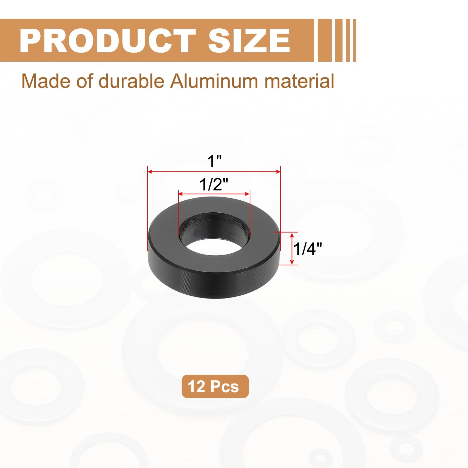 PATIKIL 12PCS Aluminum Spacers - Image 2