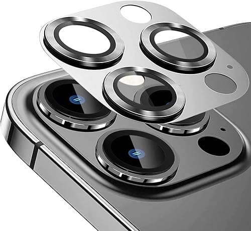 Tamoria Protector de lente de cámara con purpurina compatible con iPhone 14 Pro Max y iPhone 14 Pro Metal Plus cubierta de cámara de vidrio templado