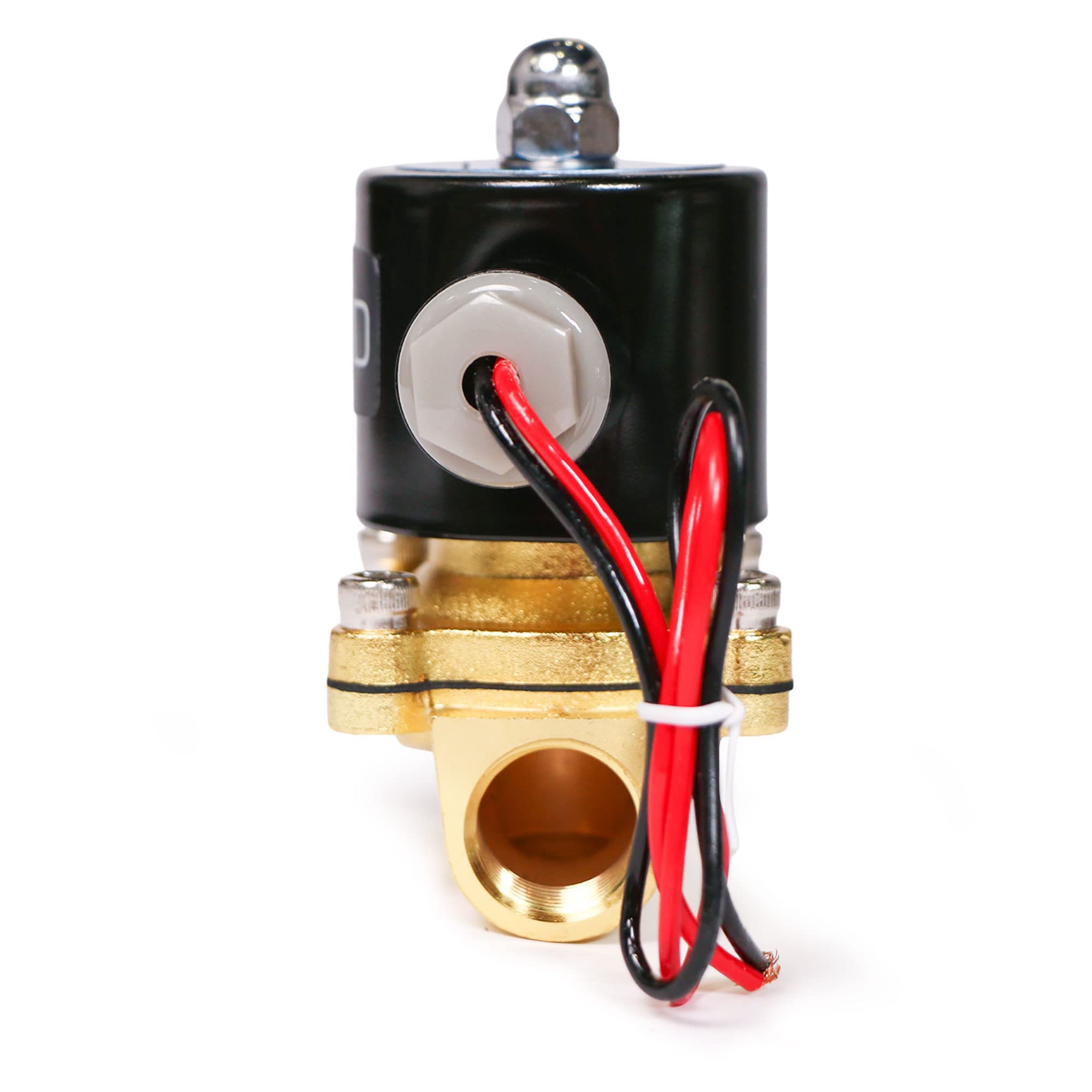 U.S. Solid Électrovanne 1/2" – Alliage de zinc, 24V DC, joint NBR, normalement fermé, pour eau, gaz, huile